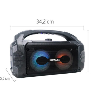 Caixa de Som Sumay Portátil Sun Box Bivolt SM-CSP1304