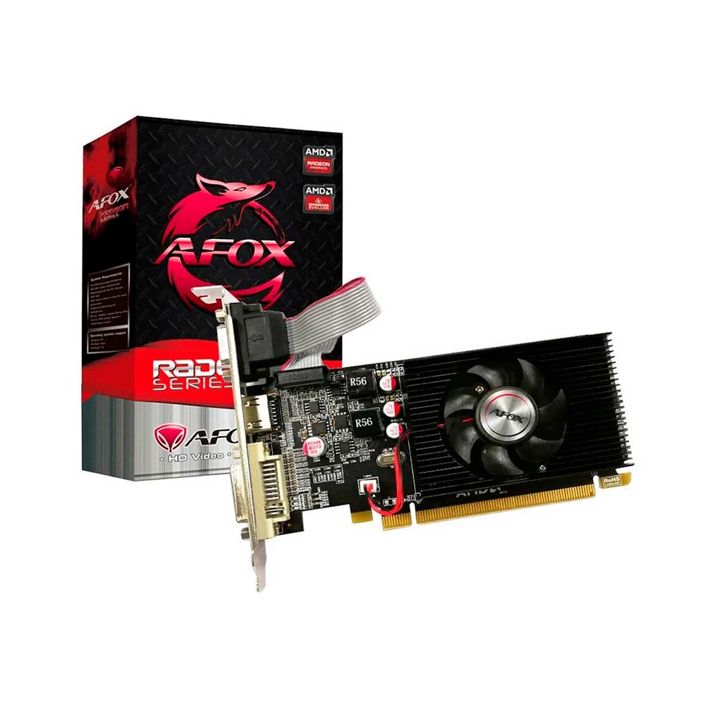 Placa de Vídeo Afox AMD Radeon R5 220-2 Placa de Vídeo Afox AMD Radeon R5 220