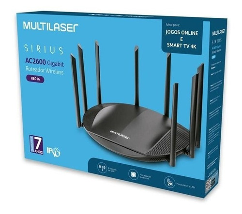 Roteador Sirius Gigabit Ac2600 8 Antenas Roteador Sirius Gigabit Ac2600 8 Antenas