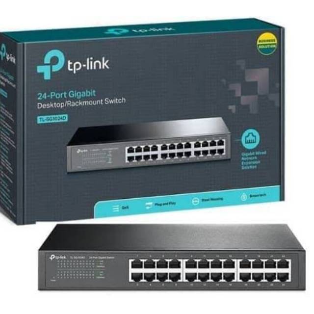 Switch Desktop Rackmount 24 Portas TP-Link TL SG1024D Switch Desktop/ Rackmount 24 Portas Gigabit TP-Link - TL-SG1024D